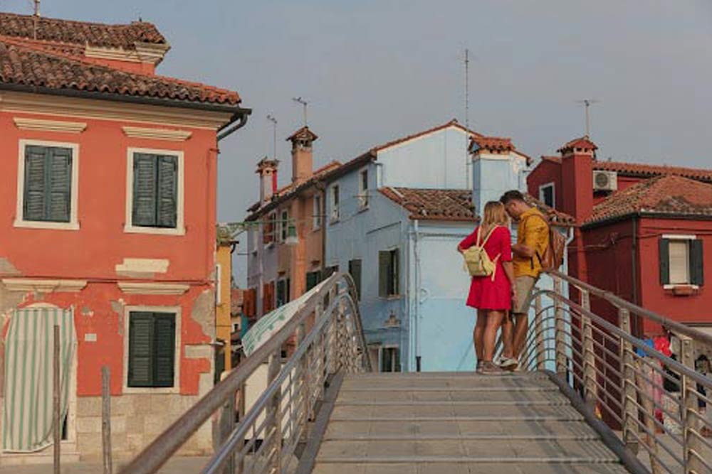 Couple on bridge