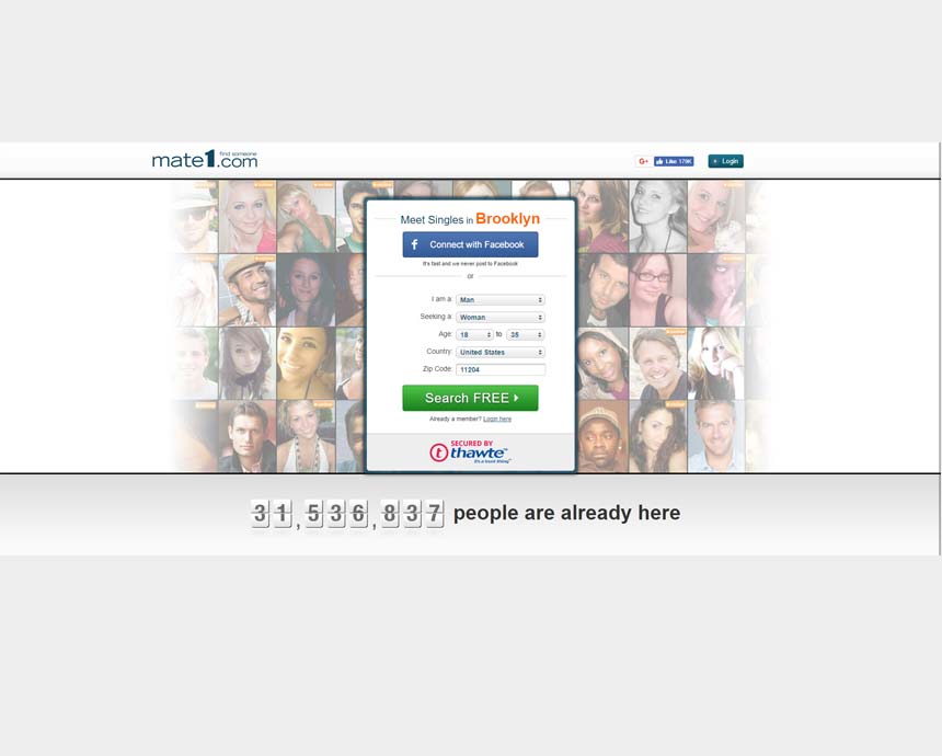 mate1.com website